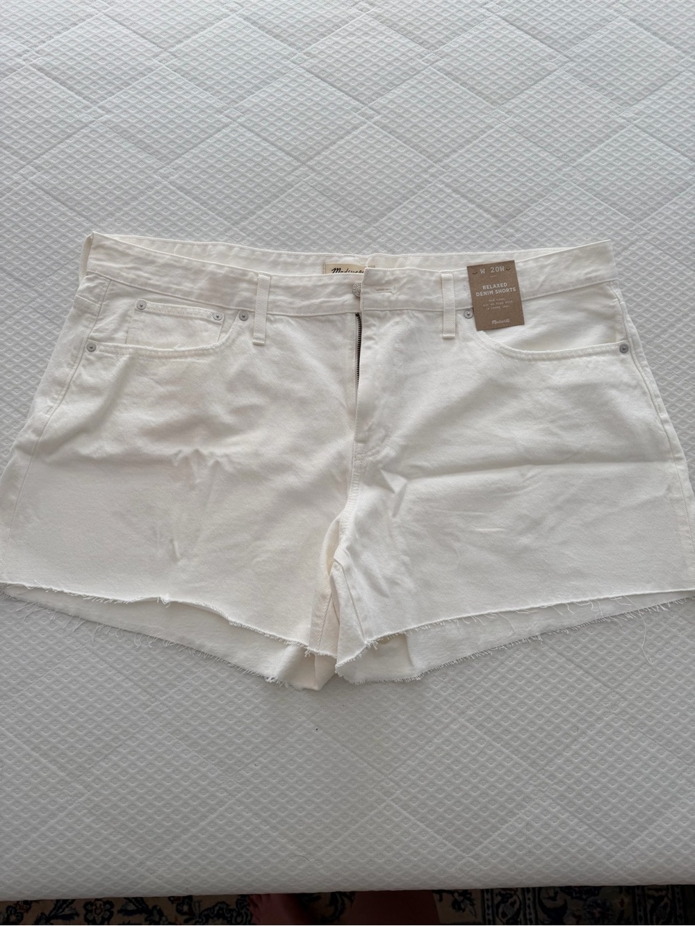 Madewell White Denim Cutoff Shorts